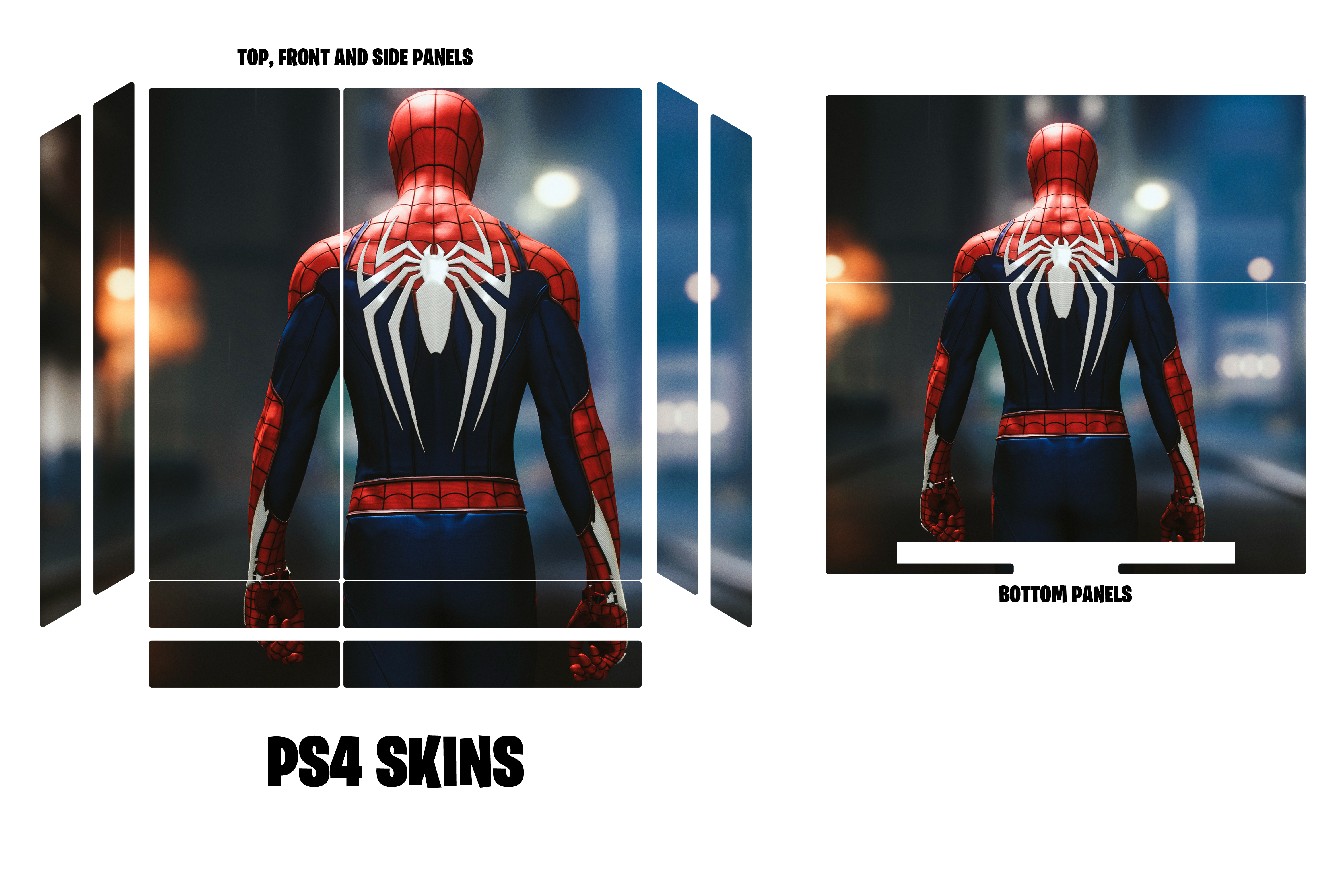 Spiderman PS4 Skin - Custom Marvel Playstation 4 Skin - Peel Perfect  Stickers
