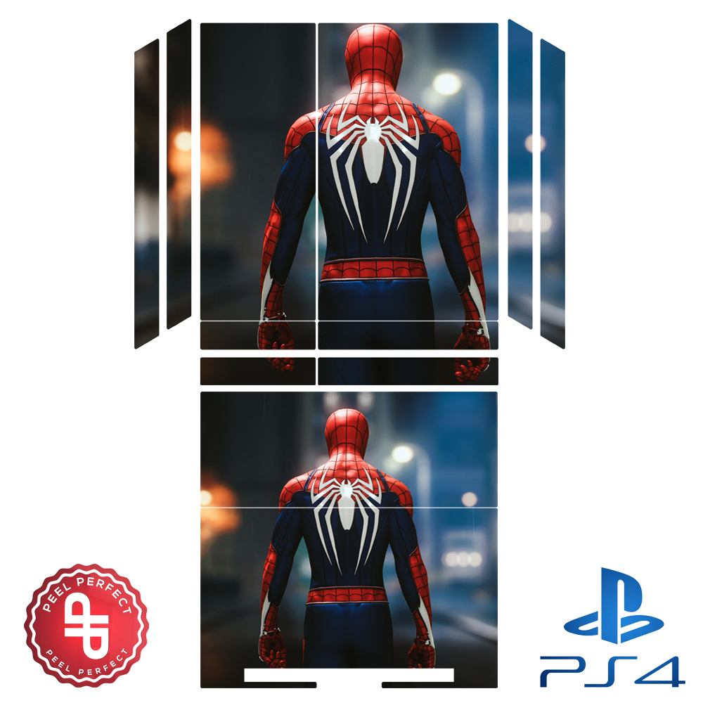 Spiderman PS4 Skin - Custom Marvel Playstation 4 Skin - Peel Perfect  Stickers