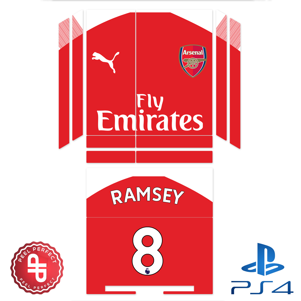 Arsenal PS4 Skin - Playstation 4 Console Skin - Any Name - Any Number ...