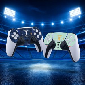 Personalised France World Cup 2026 PS5 DualSense controller skin with custom name and number