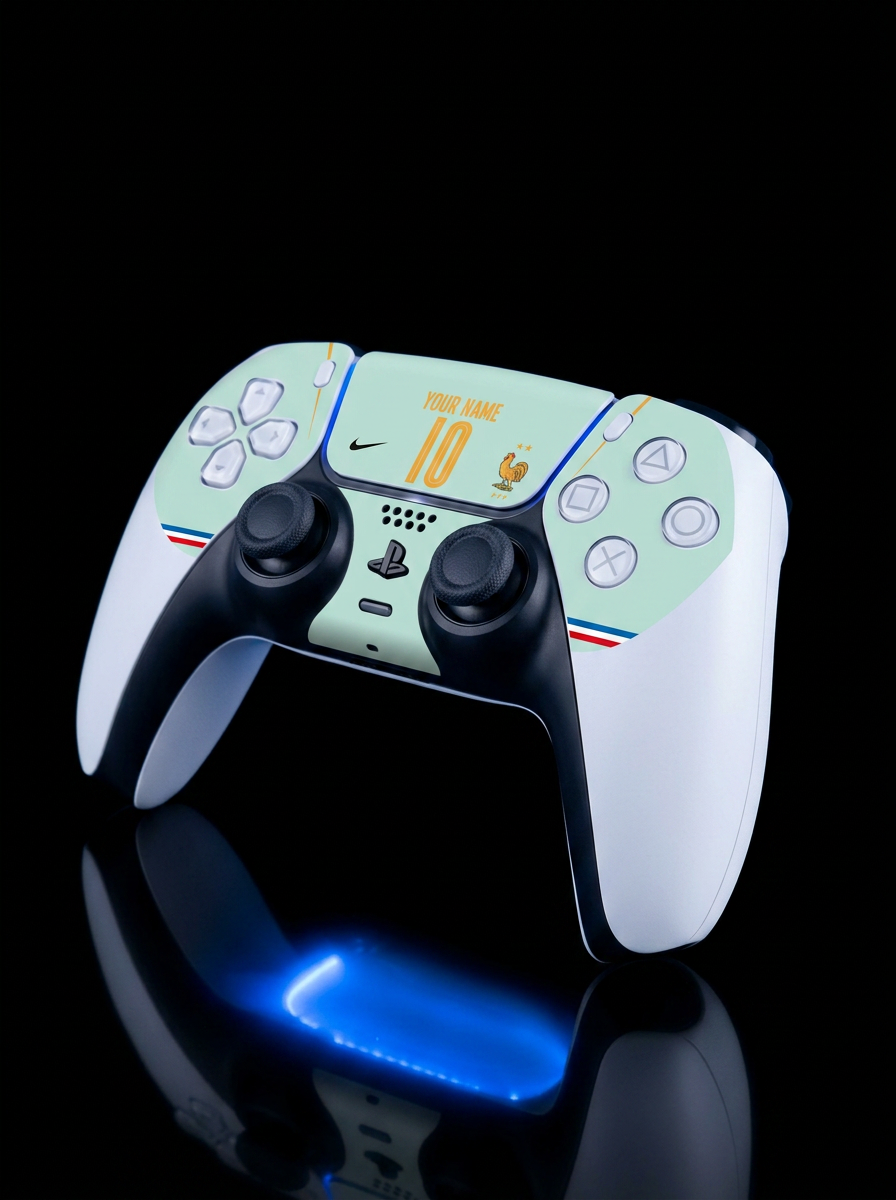 france-away-hero Personalised France World Cup 2026 PS5 DualSense controller skin with custom name and number